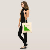 Minimalisme groen wit tote bag (Voorkant (model))