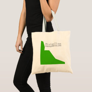 Minimalisme groen wit tote bag