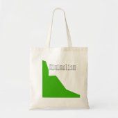 Minimalisme groen wit tote bag (Voorkant)