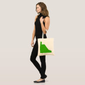 Minimalisme groen wit tote bag (Voorkant (model))