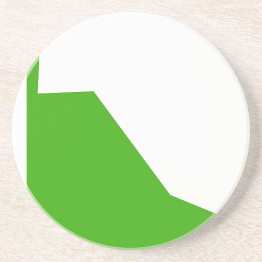Minimalisme groen wit zandsteen onderzetter (Voorkant)
