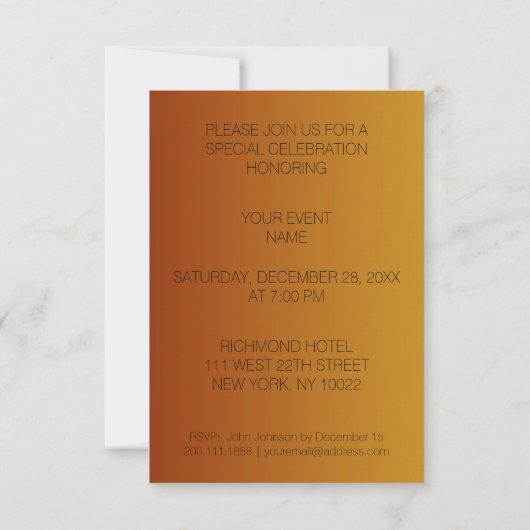 Minimalisme Heren Vip Sigaren Man Paarse Kaart (Achterkant)