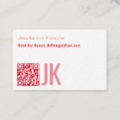 minimalisme in rode QR-code Visitekaartje (Voorkant)