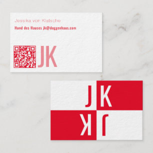 minimalisme in rode QR-code Visitekaartje