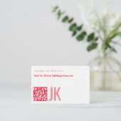 minimalisme in rode QR-code Visitekaartje (Staand voorkant)