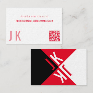 minimalisme in rode QR-code Visitekaartje