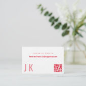 minimalisme in rode QR-code Visitekaartje (Staand voorkant)