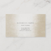 Minimalisme Ivory Silver Pearl Gray White Vip Visitekaartje (Achterkant)