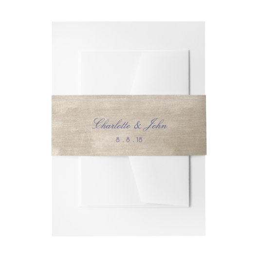 Minimalisme Ivory Velvet Return-adreslabels Uitnodigingen Wikkel (Voorkant Voorbeeld)