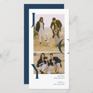 Minimalisme Joy 2 fotocollage vakantiefotokaart Feestdagenkaart