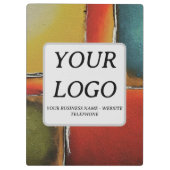 Minimalisme Kleurenblokkerend Bedrijf Promotioneel Klembord (Achterkant)