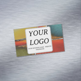 Minimalisme Kleurenblokkerend Bedrijf Promotioneel Magnetisch Visitekaartje