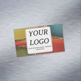 Minimalisme Kleurenblokkerend Bedrijf Promotioneel Magnetisch Visitekaartje
