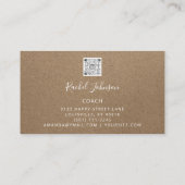 Minimalisme Kraft Elegant Couch Therapist Logo Visitekaartje (Achterkant)