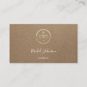 Minimalisme Kraft Elegant Couch Therapist Logo Visitekaartje (Voorkant)