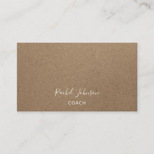 Minimalisme Kraft Paper Elegant Couch Therapist Visitekaartje (Voorkant)