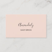 Minimalisme legant Script Makeup Artist Blush Visitekaartje (Voorkant)