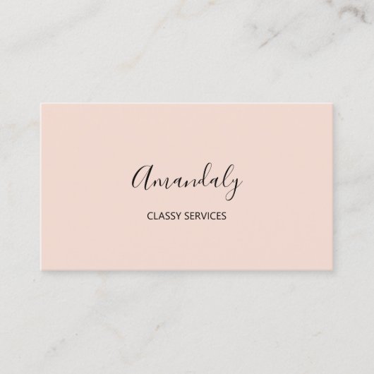 Minimalisme legant Script Makeup Artist Blush Visitekaartje (Voorkant)