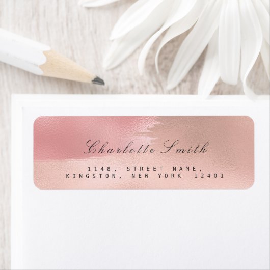 Minimalisme Makeup Strokes retourneren adreslabels Etiket (Insitu)