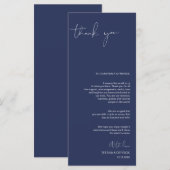 Minimalisme Manuscript van de Zeemacht het Plaatse Programmakaart (Voorkant / Achterkant)