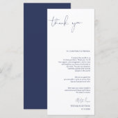 Minimalisme Manuscript van de Zeemacht het Plaatse Programmakaart (Voorkant / Achterkant)