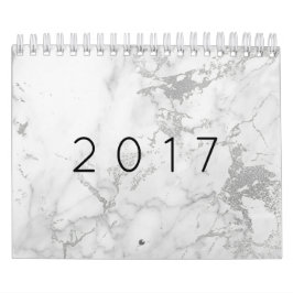 Minimalisme Marble White Grey Silver Gold Kalender