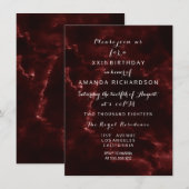 Minimalisme Maroon Burgundy Marble Event Abstract Kaart (Voorkant / Achterkant)