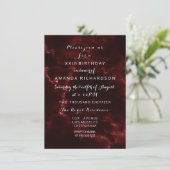 Minimalisme Maroon Burgundy Marble Event Abstract Kaart (Staand voorkant)