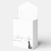 Minimalisme met een Hond Illustratie Bedankdoosjes (Geopend)