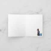 Minimalisme met een Hond Illustratie Bedankkaart (Binnen)