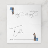 Minimalisme met een Hond Illustratie Plaatskaartje (Buitenkant ongevouwen)