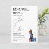 Minimalisme met een Hond Illustratie Repetitie Kaart (Staand voorkant)