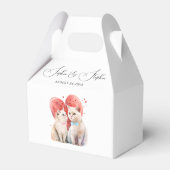 Minimalisme met een Katten Bruiloft Bedankdoosjes (Voorkant Zijde)