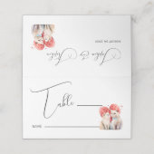 Minimalisme met een Katten Bruiloft Plaatskaartje (Buitenkant ongevouwen)