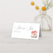 Minimalisme met een Katten Bruiloft Plaatskaartje (Achterkant)