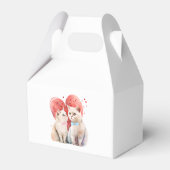 Minimalisme met een kattenbruiloft bedankdoosjes (Achterkant)