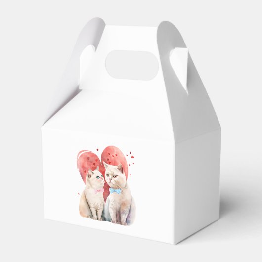 Minimalisme met een kattenbruiloft bedankdoosjes (Achterkant)