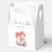 Minimalisme met een kattenbruiloft bedankdoosjes (Geopend)