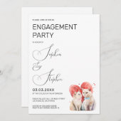 Minimalisme met een kattenbruiloft kaart (Voorkant / Achterkant)