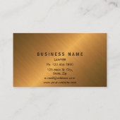 Minimalisme Metallic Gold Marine Vip Visitekaartje (Achterkant)