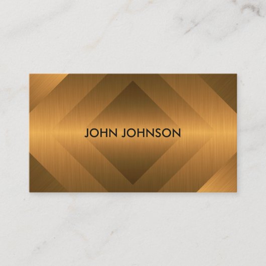 Minimalisme Metallic Gold Marine Vip Visitekaartje (Voorkant)