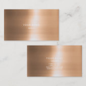 Minimalisme Metallic Ivory Gold VIP Manager Visitekaartje (Voorkant / Achterkant)