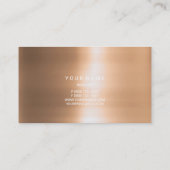 Minimalisme Metallic Ivory Gold VIP Manager Visitekaartje (Achterkant)