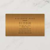 Minimalisme Metallic Shiny Texture Vip Golden Glam Visitekaartje (Achterkant)