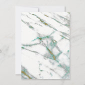 Minimalisme Mint Green Gold Green Marmer Kaart (Achterkant)