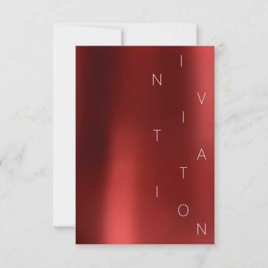 Minimalisme Mode evenement Glam Red Wine Rubin Kaart (Voorkant)