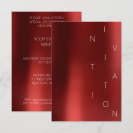 Minimalisme Mode evenement Glam Red Wine Rubin Kaart