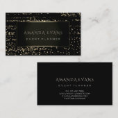 Minimalisme Mode zwarte gouden strepen Lux Visitekaartje (Voorkant / Achterkant)