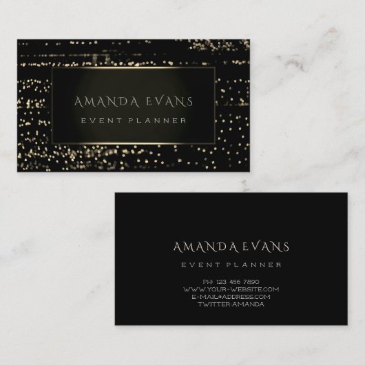 Minimalisme Mode zwarte gouden strepen Lux Visitekaartje (Voorkant / Achterkant)