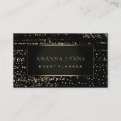 Minimalisme Mode zwarte gouden strepen Lux Visitekaartje (Voorkant)